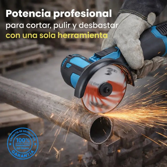 Mini amoladora angular de 12 V con disco de corte